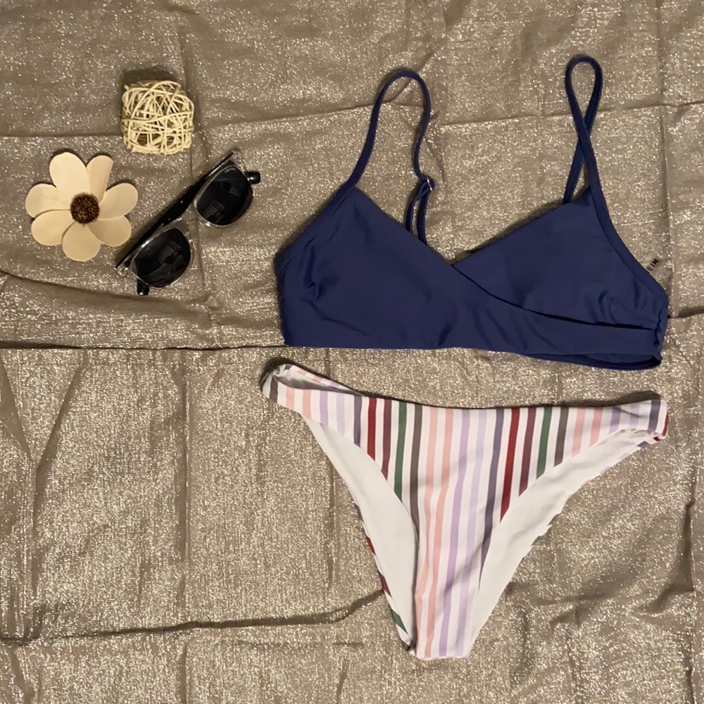 wrapped bikini top.